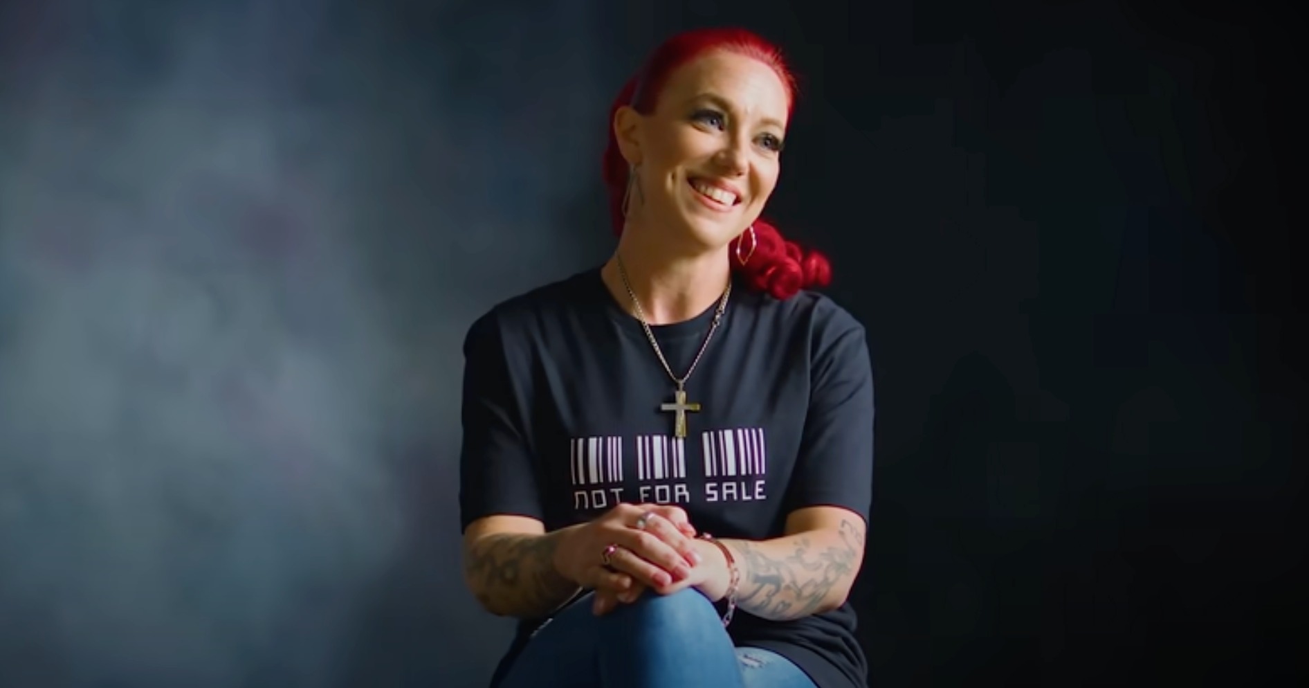 Karla Solomon sitting for interview