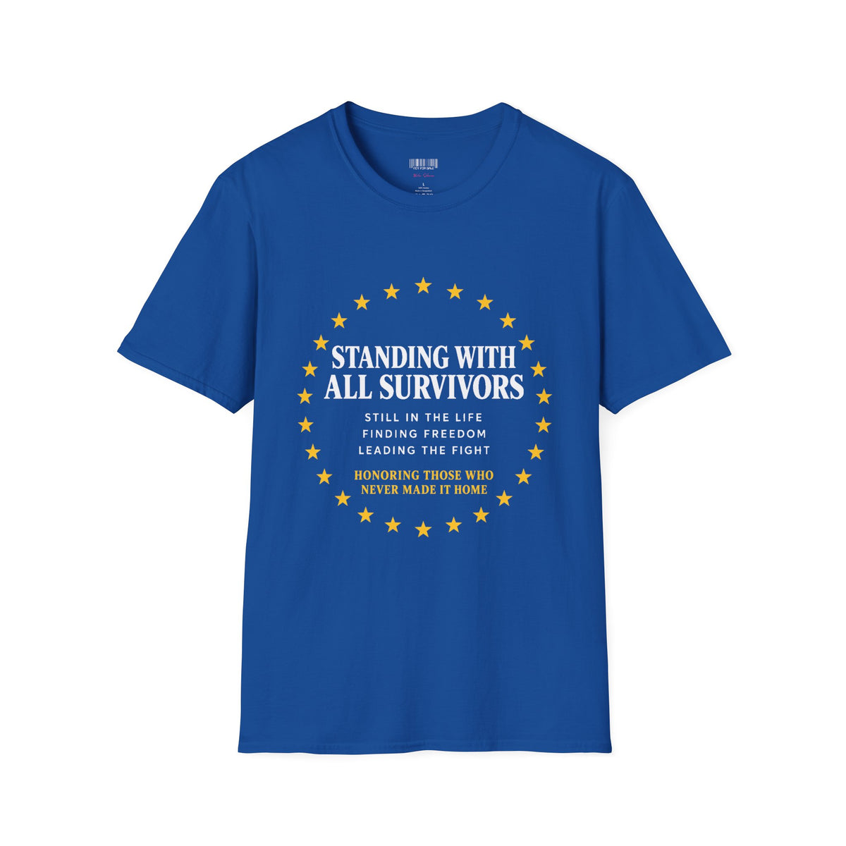 Standing With ALL Survivors – Royal Blue Tribute Tee