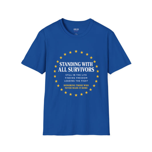 Standing With ALL Survivors – Royal Blue Tribute Tee